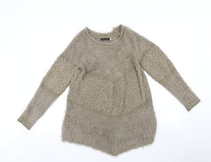 Womens UK Size M tenki Brown Pullover Jumper