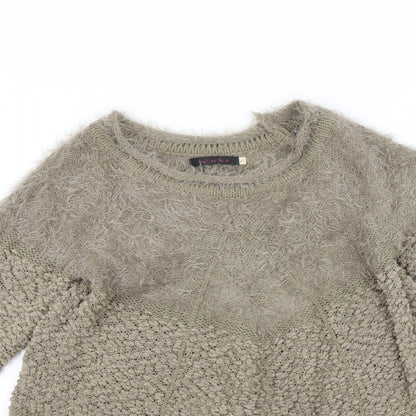 Womens UK Size M tenki Brown Pullover Jumper