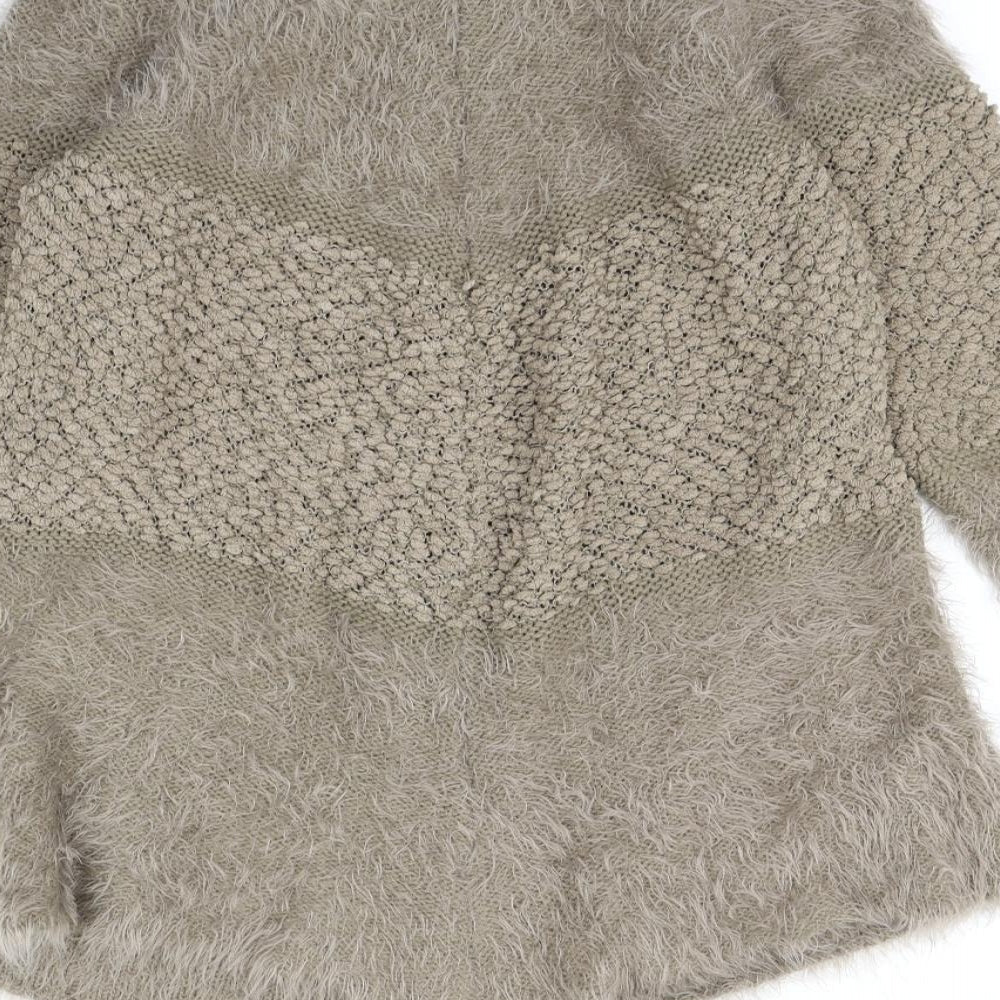 Womens UK Size M tenki Brown Pullover Jumper
