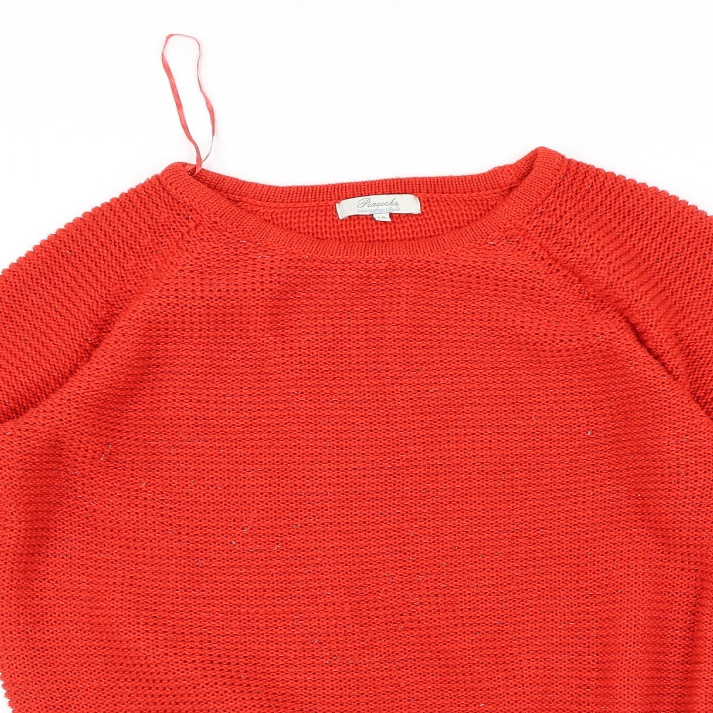 Womens UK Size 14 Peacocks Red Pullover Jumper