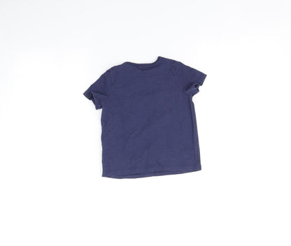 Marks and Spencer Girls Blue   Basic T-Shirt Size 3-4 Years