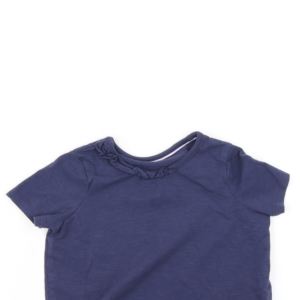 Marks and Spencer Girls Blue   Basic T-Shirt Size 3-4 Years