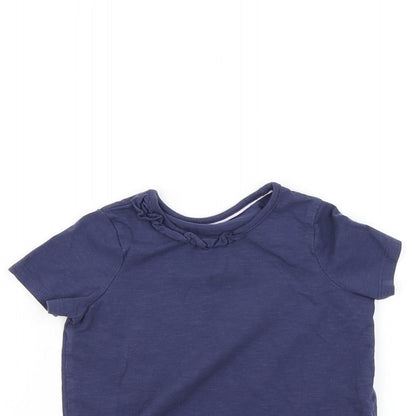 Marks and Spencer Girls Blue   Basic T-Shirt Size 3-4 Years