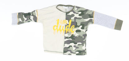 NEXT Baby Green Camouflage  Basic T-Shirt Size 9-12 Months  - Little Dude