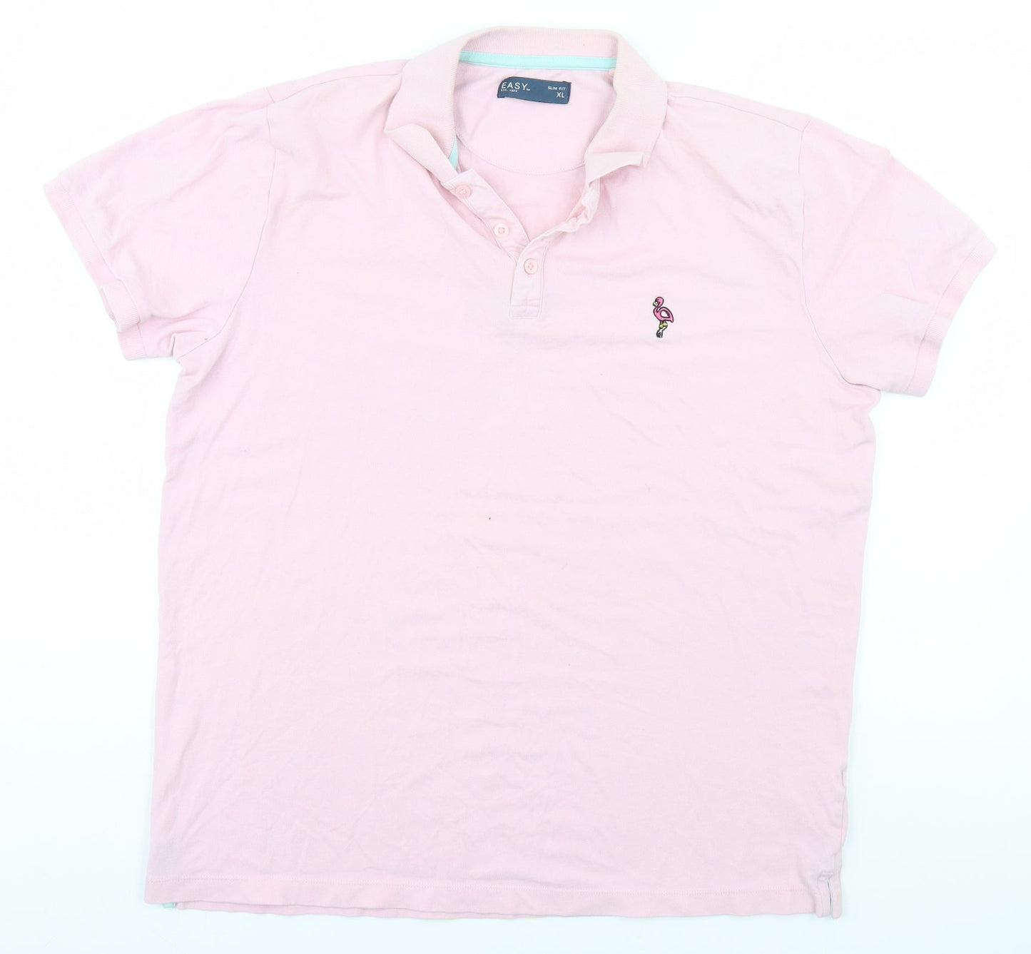Womens UK Size XL Easy Pink Basic Polo
