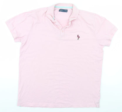 Womens UK Size XL Easy Pink Basic Polo