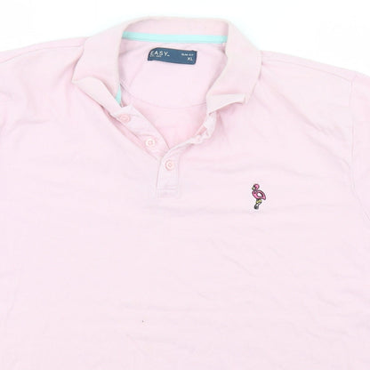 Womens UK Size XL Easy Pink Basic Polo