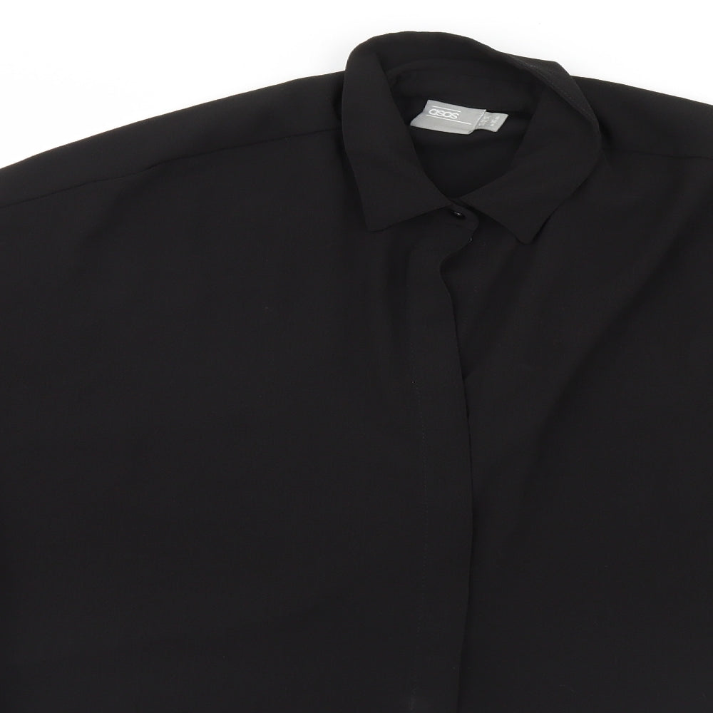 Womens UK Size 8 ASOS Black Basic Blouse