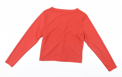 Womens UK Size 10 Miss Selfridge Red Cardigan Jumper