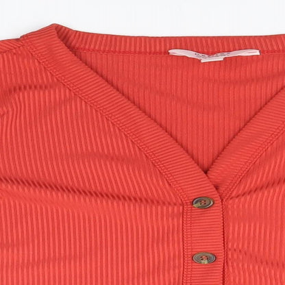 Womens UK Size 10 Miss Selfridge Red Cardigan Jumper