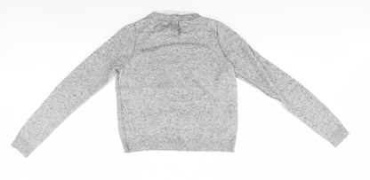 Womens UK Size XS MNG Grey Pullover Jumper