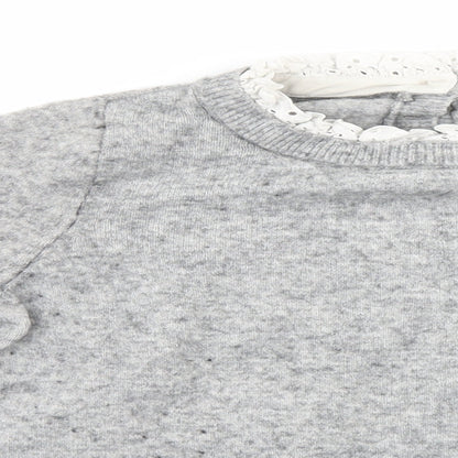 Womens UK Size XS MNG Grey Pullover Jumper