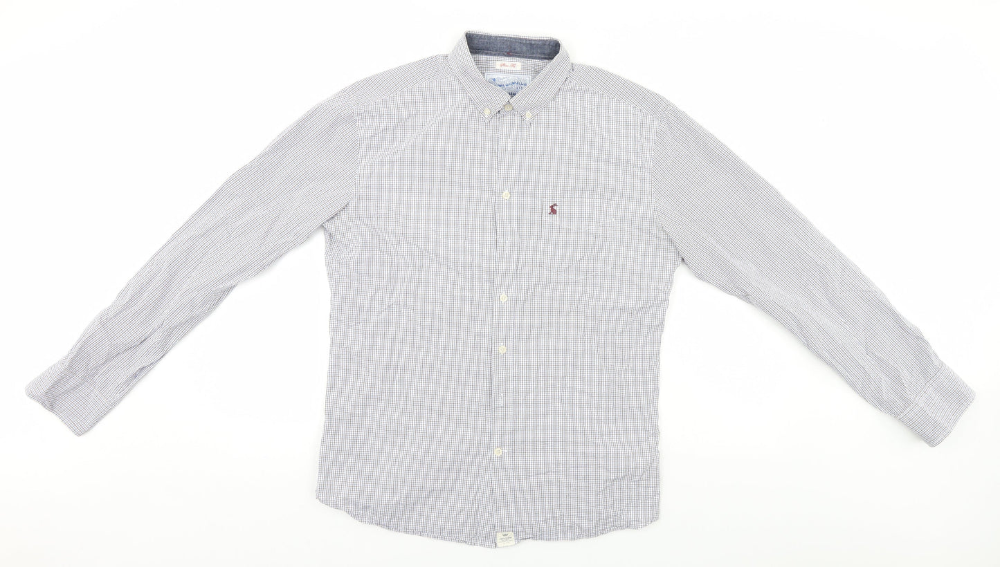 Mens UK Size M Jonles White  Button-Up Long Sleeve Casual Shirt