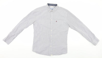 Mens UK Size M Jonles White  Button-Up Long Sleeve Casual Shirt