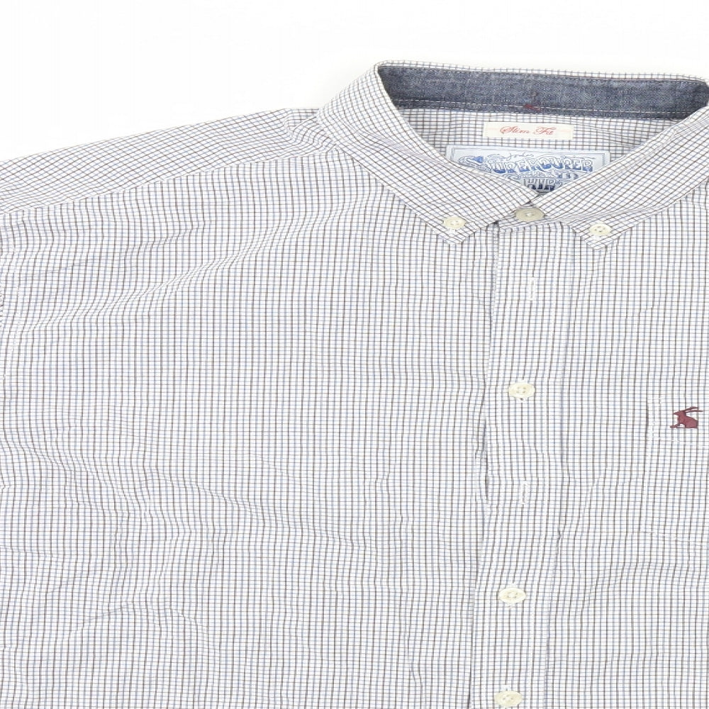 Mens UK Size M Jonles White  Button-Up Long Sleeve Casual Shirt