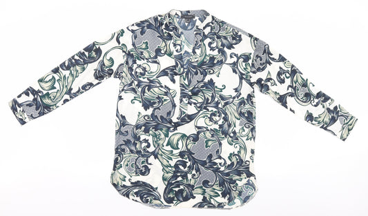 Primark Womens White Floral  Basic Blouse Size 10