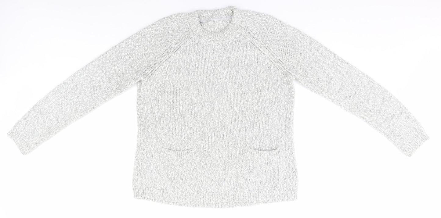Womens UK Size 14 Preworn Grey Pullover Jumper