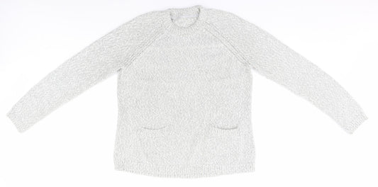 Womens UK Size 14 Preworn Grey Pullover Jumper