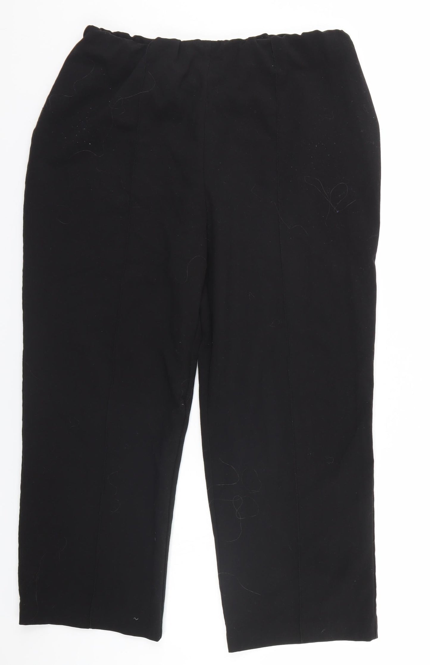 Womens UK Size 14 EWM Regular Fit  Black Trousers