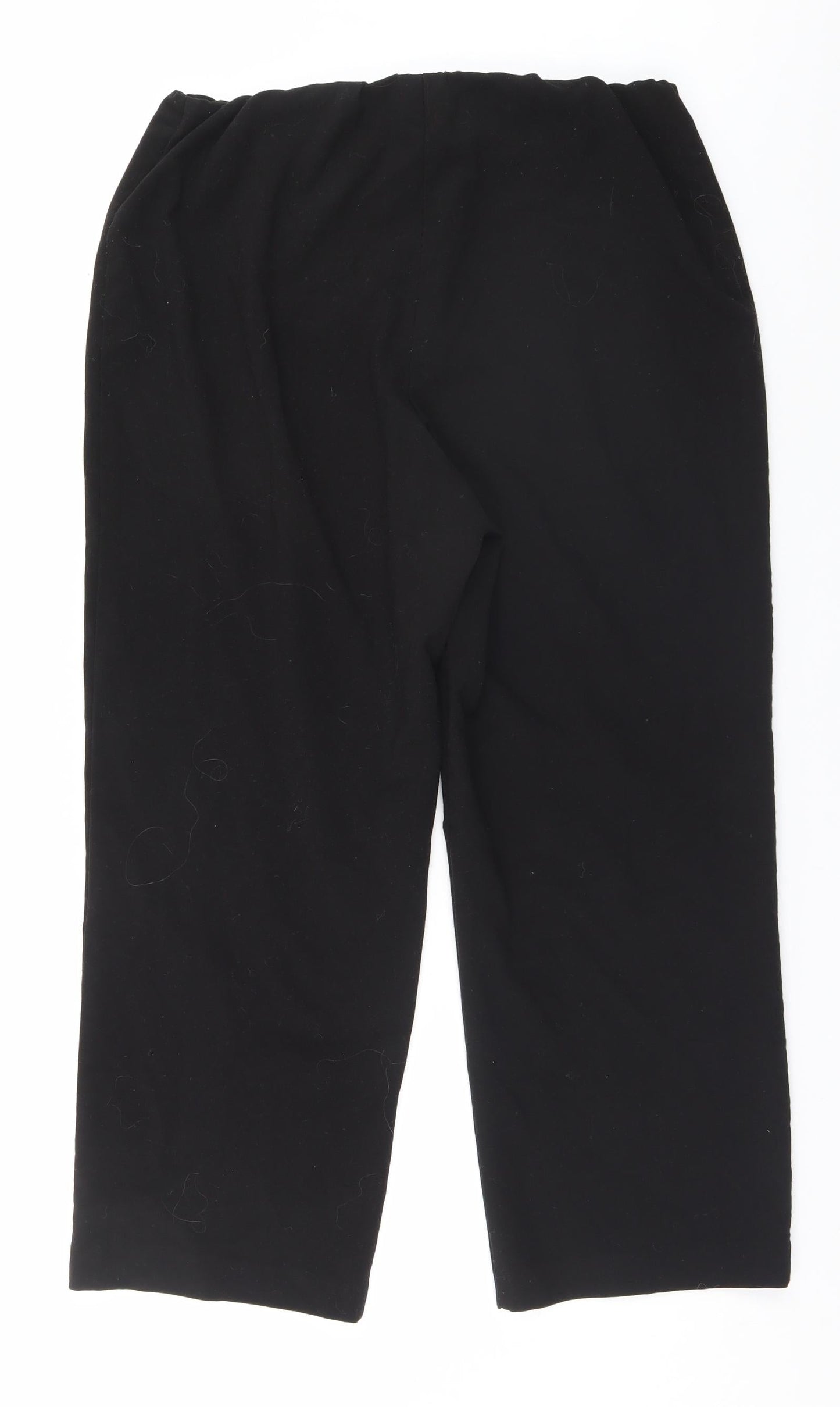 Womens UK Size 14 EWM Regular Fit  Black Trousers
