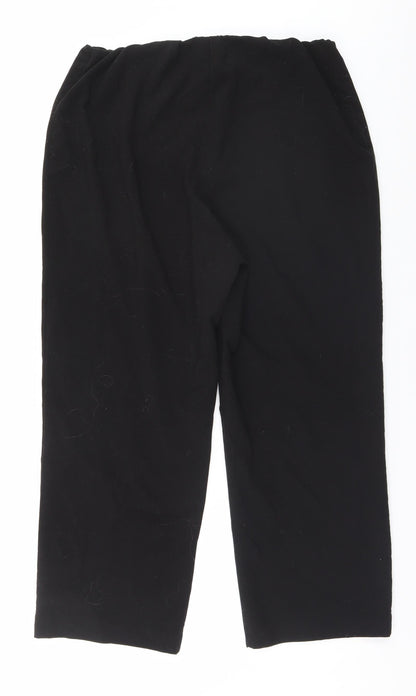 Womens UK Size 14 EWM Regular Fit  Black Trousers