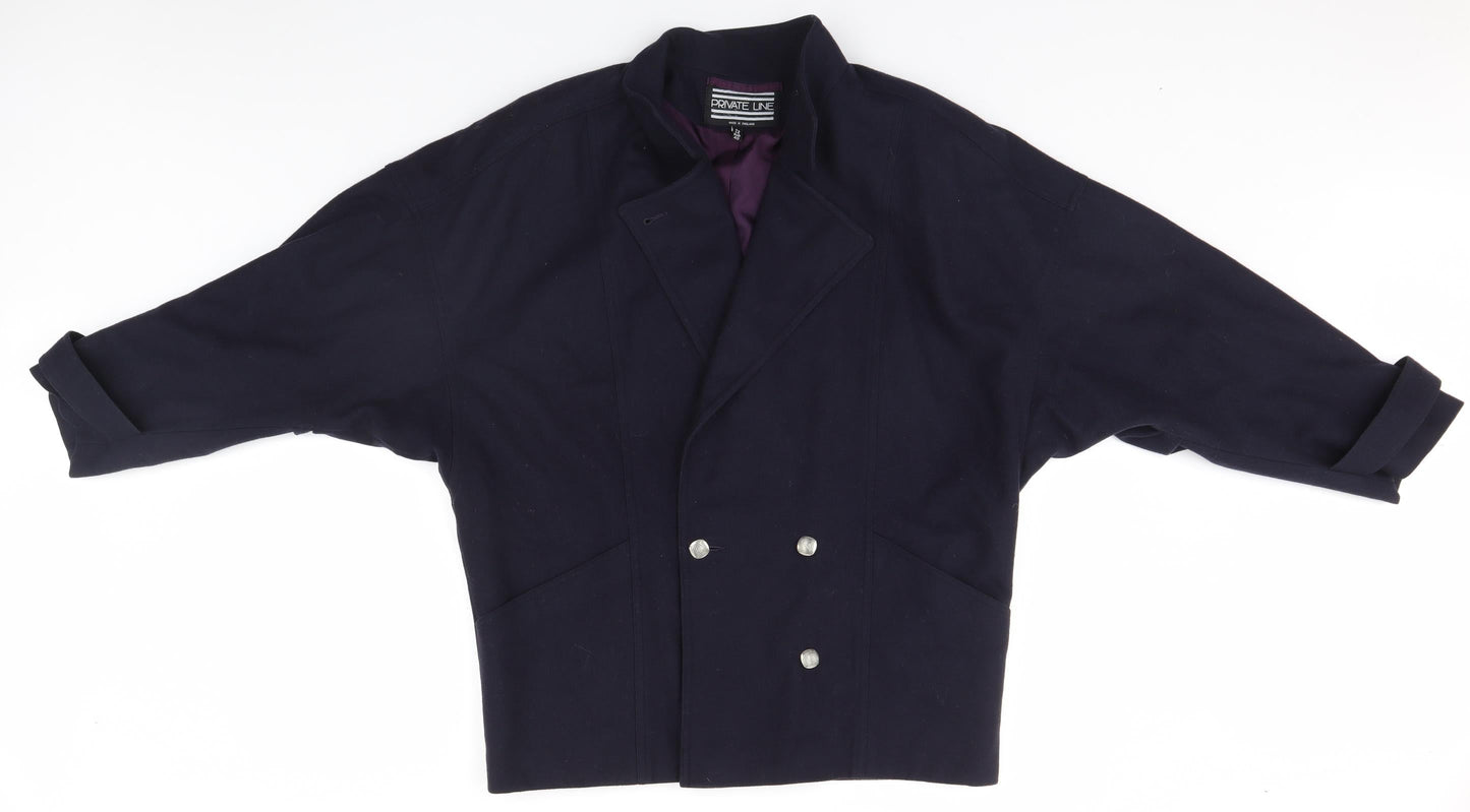 Private Line Womens Blue   Overcoat Blazer Size 14