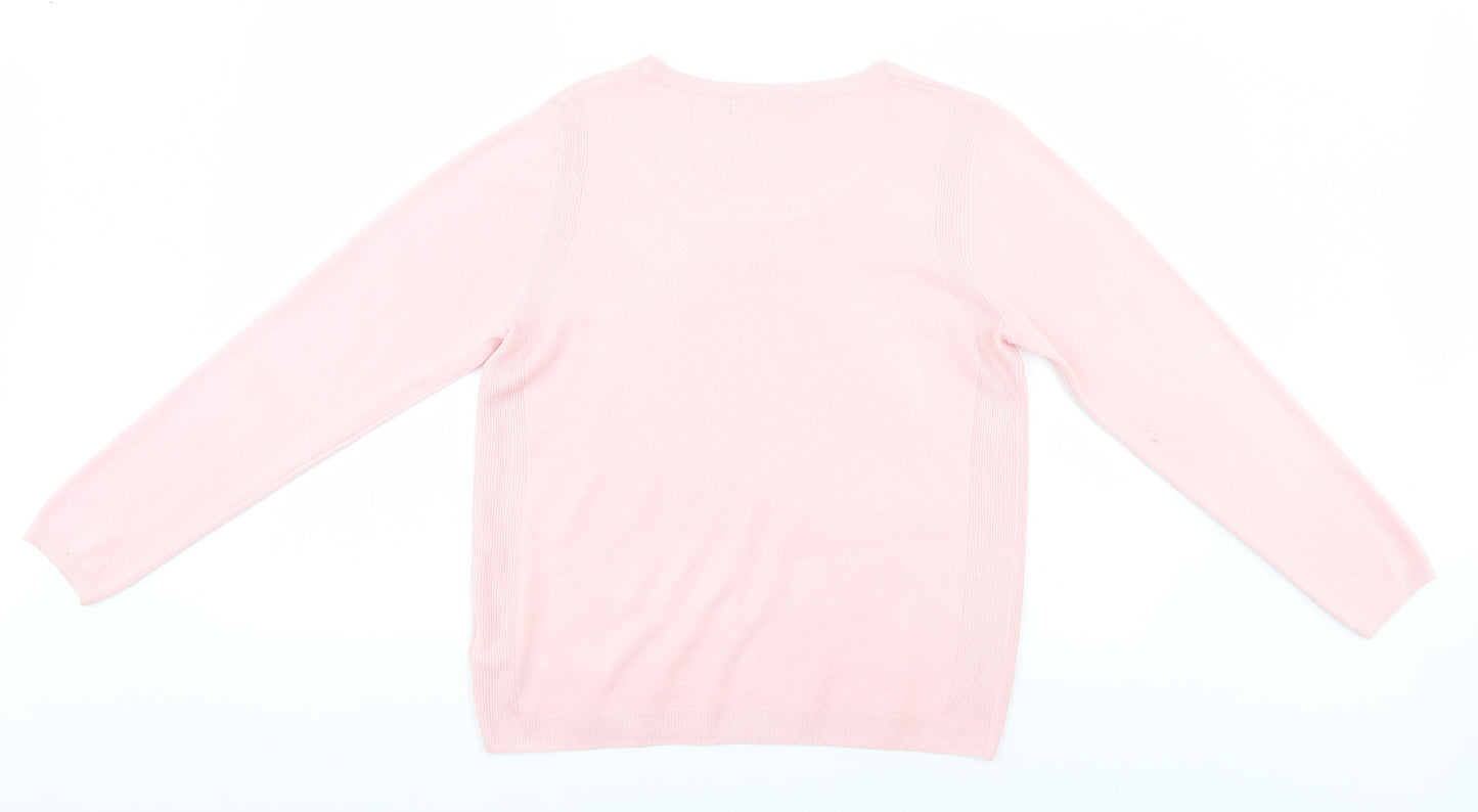 Womens UK Size 12 Marks and Spencer Pink Pullover Jumper