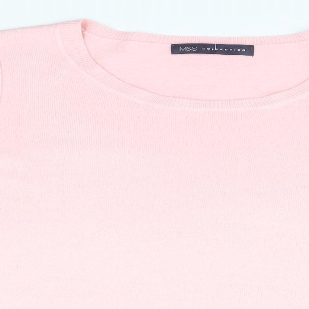Womens UK Size 12 Marks and Spencer Pink Pullover Jumper