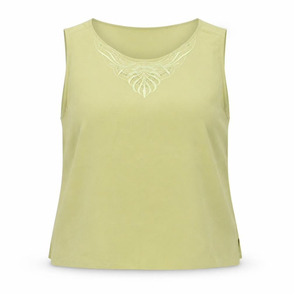 Womens UK Size 10 VERSE Green Basic Blouse