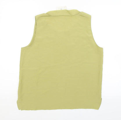 Womens UK Size 10 VERSE Green Basic Blouse