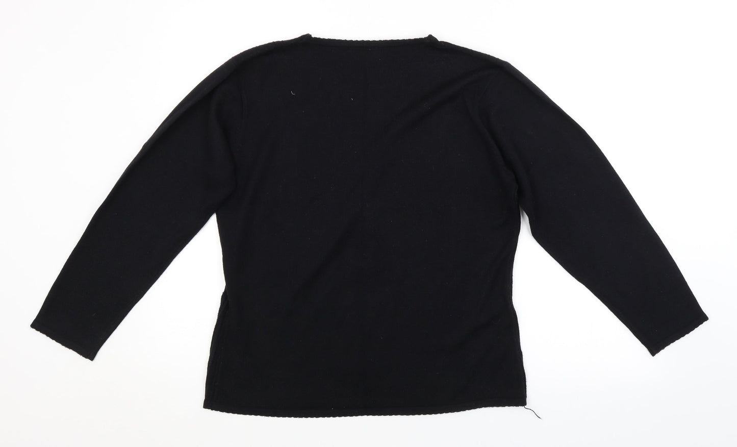 DONNA LEWIS Womens Black   Pullover Jumper Size L
