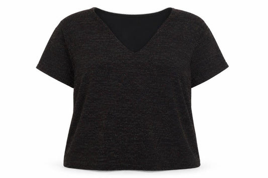Front view of Berkertex women’s multicoloured basic blouse, size UK 18