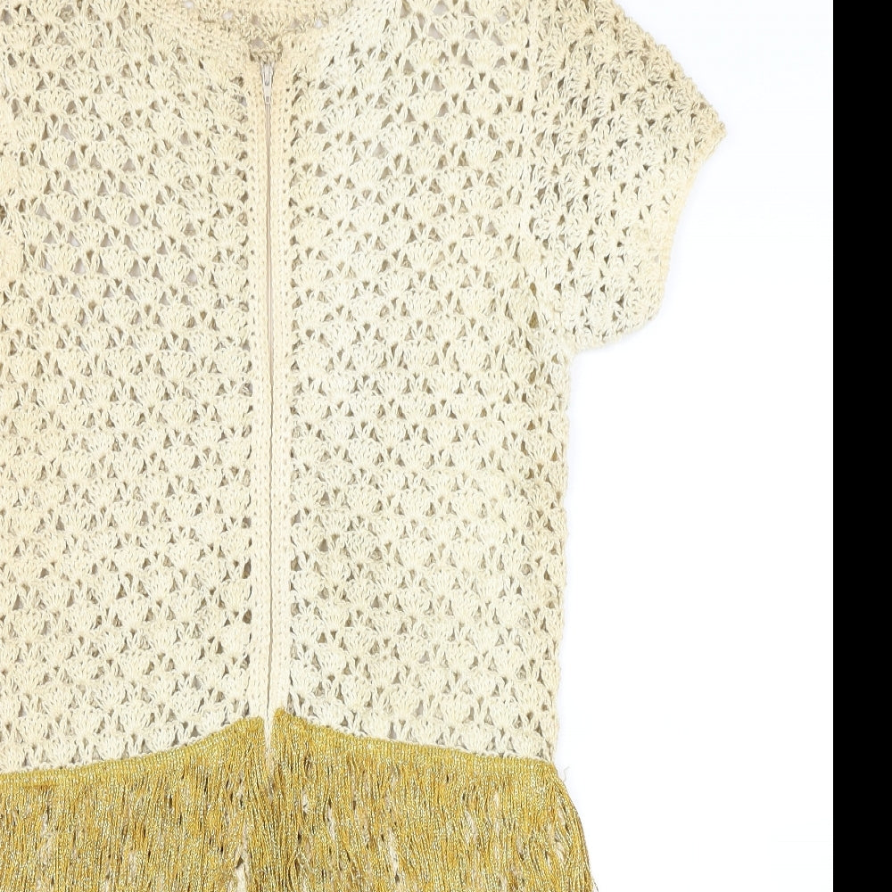Womens UK Size  Preworn One-Piece Beige Unitard