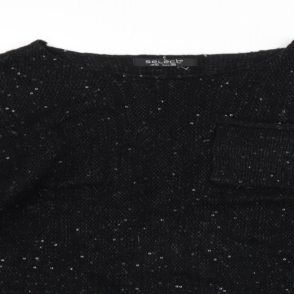 Womens UK Size 10 Select Black Pullover Jumper