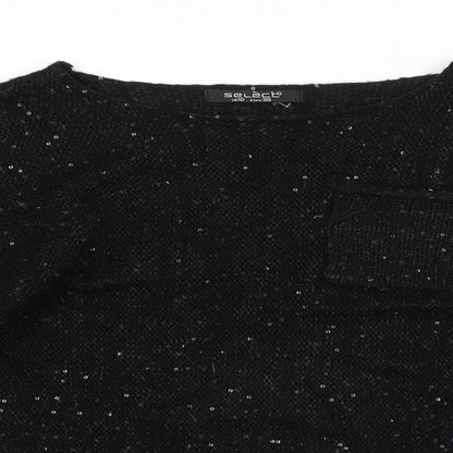 Womens UK Size 10 Select Black Pullover Jumper