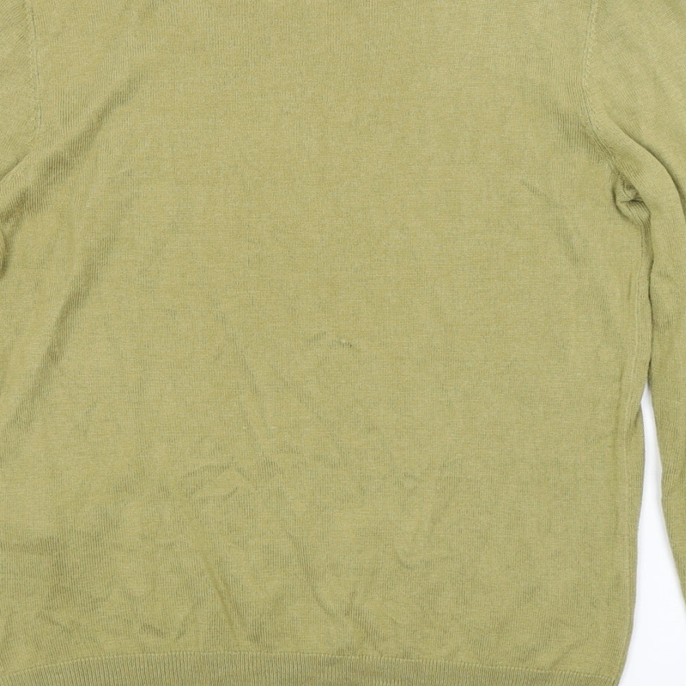 Womens UK Size S Preworn Green Pullover Jumper