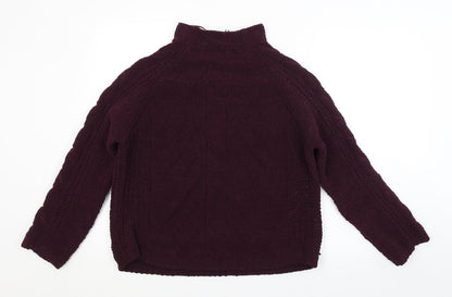 Womens UK Size M M&S Purple Pullover Jumper