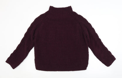 Womens UK Size M M&S Purple Pullover Jumper