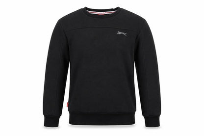 Front view of Slazenger boys’ grey pullover sweatshirt, size 7-8, years