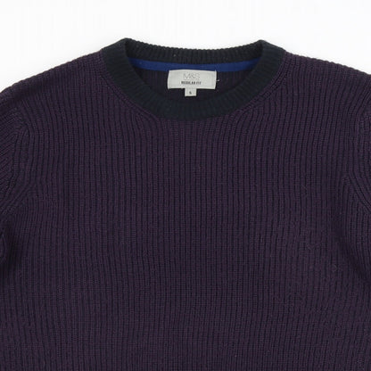 M&S Mens Purple   Pullover Jumper Size S