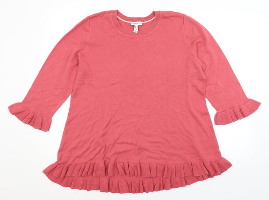 Womens UK Size XL Isaac Mizrahi Pink Pullover Jumper