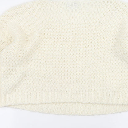 Womens UK Size M NEXT White Pullover Jumper