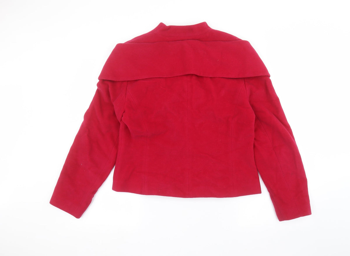 Back view of polkon women’s pink jacket, size UK 12