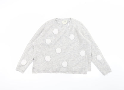 Womens UK Size L Papaya Grey Pullover Jumper