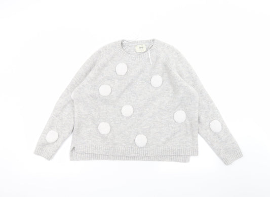 Womens UK Size L Papaya Grey Pullover Jumper