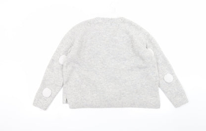 Womens UK Size L Papaya Grey Pullover Jumper