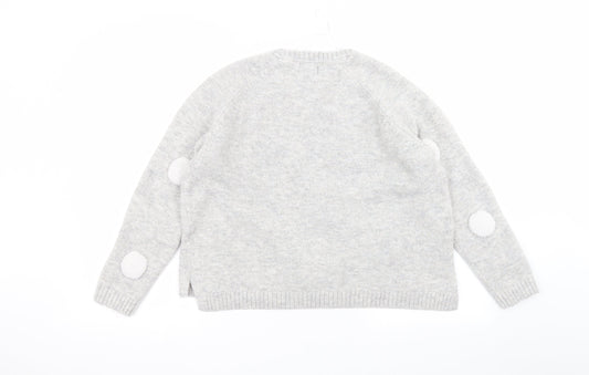 Womens UK Size L Papaya Grey Pullover Jumper