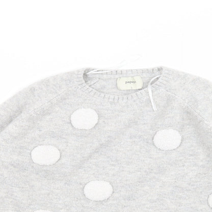 Womens UK Size L Papaya Grey Pullover Jumper