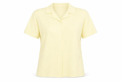 Front view of emma collection women’s yellow cardigan jumper, size UK 12