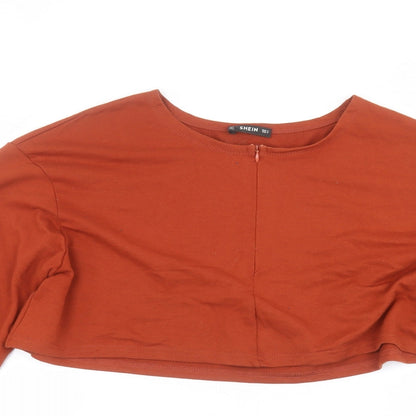 SheIn Womens Orange   Pullover Jumper Size S